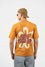 It Feels So Scary Printed Oversized Tee – Brown - Gimaq - The magic shuffle!
